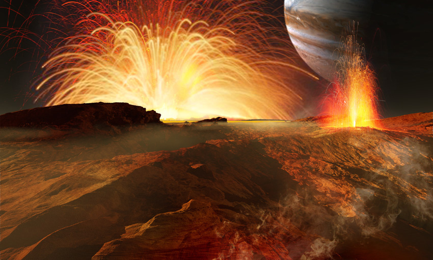 NASA, Jüpiter'in uydusu Io'daki volkanik patlamaları görüntüledi
